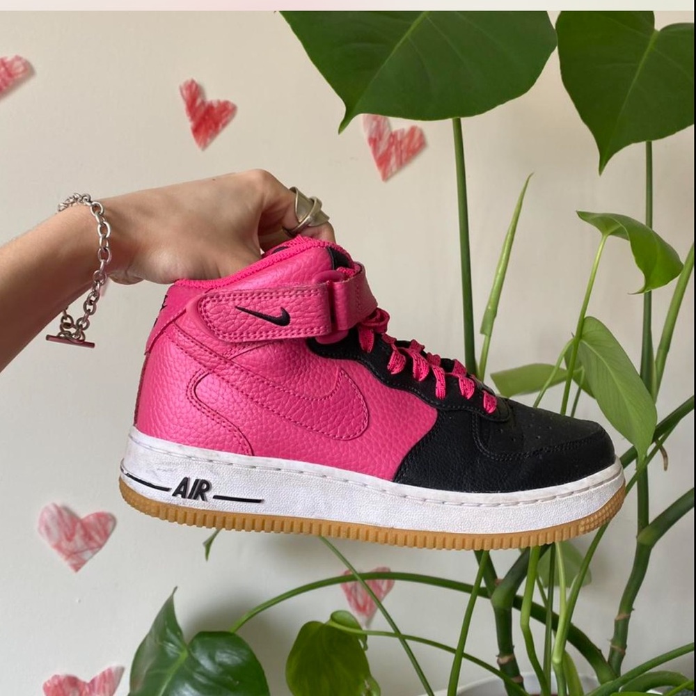 Nike Pink and Black Limited Edition Air Force 1
